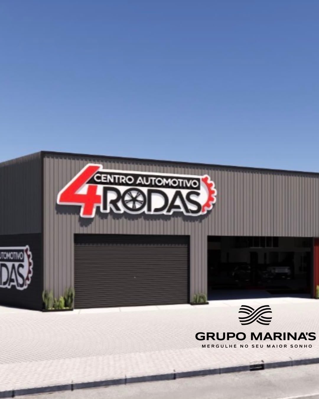Centro Automotivo 4 Rodas — como o galpão ficará ao final